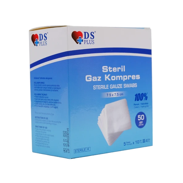 Gaz Kompres Sterıl 5Lı Zarf 50Lı Dsplus ürün görseli