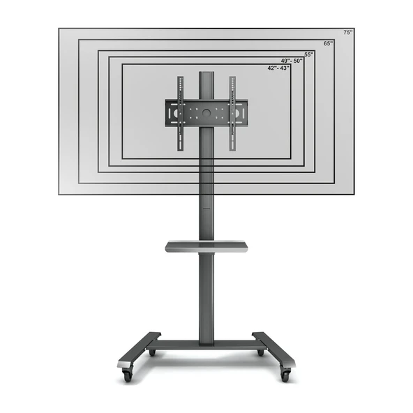 Cletech Raflı Modüler LCD Tv / Monitör Sehpası 43" - 75" - 5