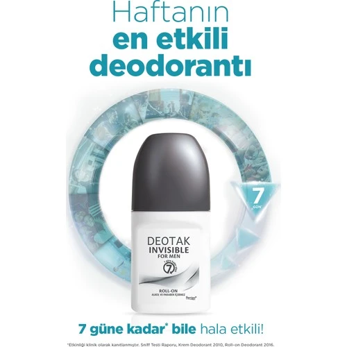 Deotak Invisible Roll-on Men 35 ml - Resim 3