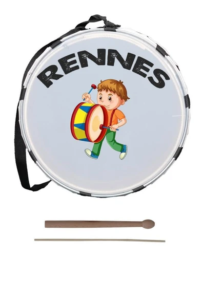 Rennes DVL-30RD Örf Aletleri Özel Tasarım Çocuk Davulu 30 cm - 3