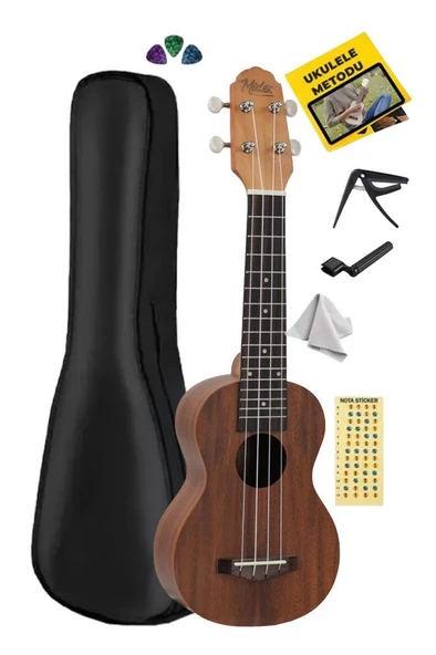 Midex SPA-241 Koa Ağacı Kaliteli Soprano Ukulele Seti ürün görseli