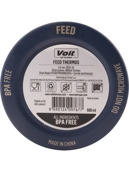 Voit Feed Termos Yemek Termosu 600 Ml - Resim 4
