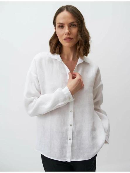 Jımmy Key Keten Kadın Gömlek 24SHOPYKTN ürün görseli 1