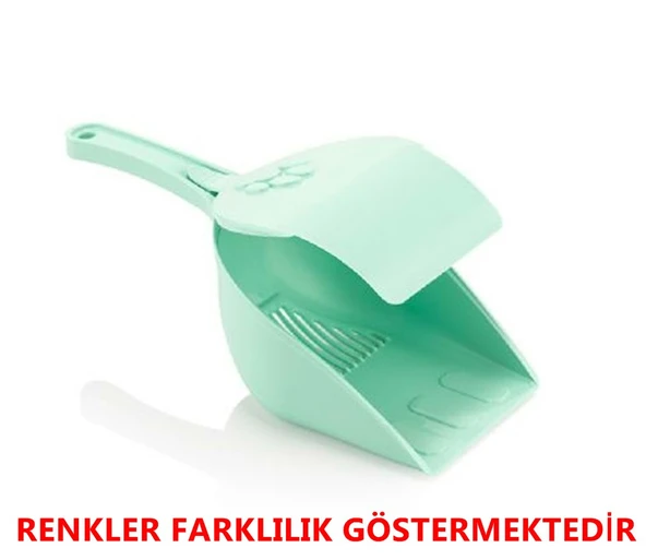 Kapaklı Kedi Kumu Küreği 30x13 cm - Geniş Hazneli Kedi Kumu Elemek İçin Kapaklı Kürek 1 Adet - 3