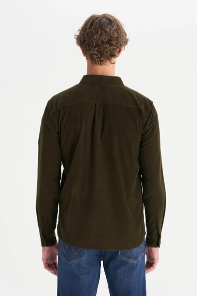 Wrangler Erkek Kadife Gömlek MW5A14AXIX - Resim 5