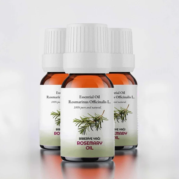 PROCLİS 3 Adet %100 Doğal Biberiye Yağı - Saf Biberiye Uçucu Yağı 10ml - 5