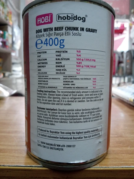 Hobidog Biftekli Yetişkin Köpek Konservesi 400 Gr X  8  Adet - 2
