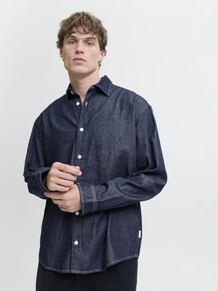 Jack Jones Norrebro Denim Loose Fit Erkek Jean Gömlek 12282775 - 3