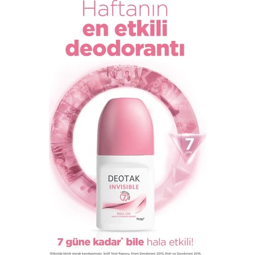 Deotak Invisible Roll-On Women 35 ml - Resim 4