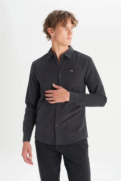 Wrangler Erkek Kadife Gömlek MW5A14A003 - Resim 3