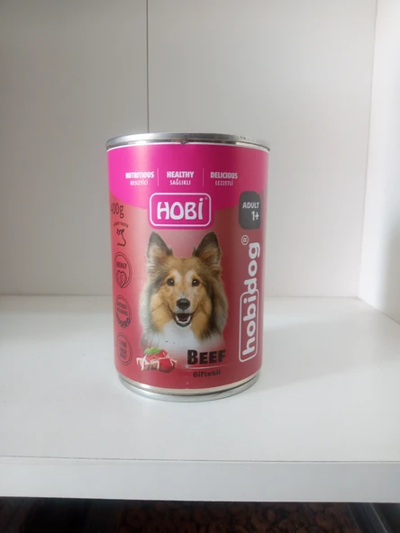 Hobidog Biftekli Yetişkin Köpek Konservesi 400 Gr X  8  Adet