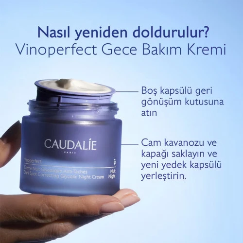 Caudalie Vinoperfect Dark Spot Correcting Glycolic Night Refill 50 ml ürün görseli