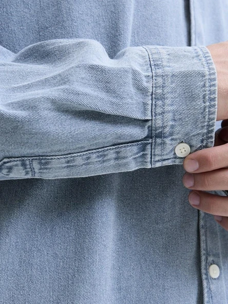 Jack Jones Norrebro Denim Loose Fit Erkek Jean Gömlek 12282775 - 7