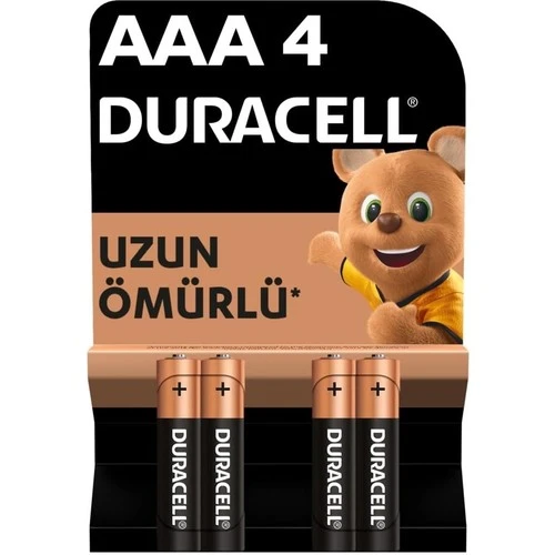 Duracell AAA 4lü İnce Kalem Pil ürün görseli