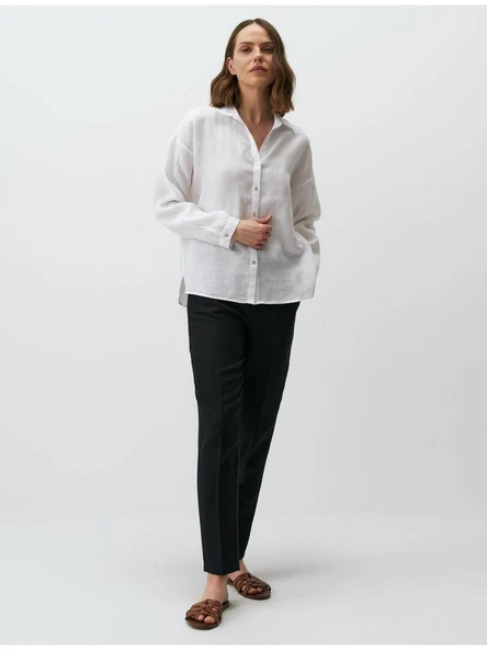 Jımmy Key Keten Kadın Gömlek 24SHOPYKTN - Resim 2