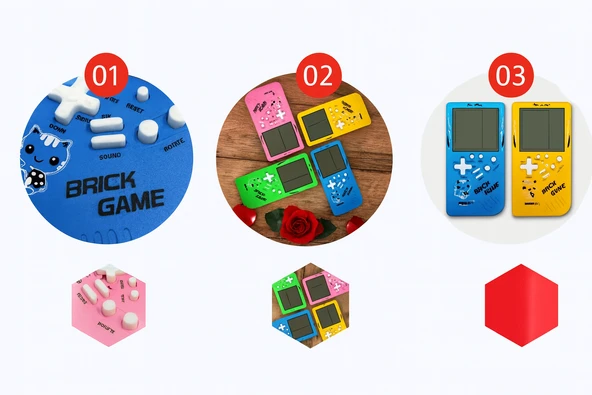 9999 in 1 Brain Game  Renkli Retro El Oyun Konsolu Oyun       Makinesi - 4