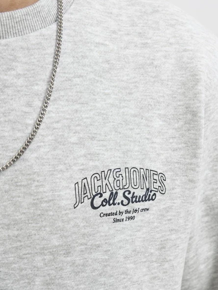 Jack Jones Makota Bisiklet Yala Regular Fit Erkek Sweat 12278601 - Resim 7