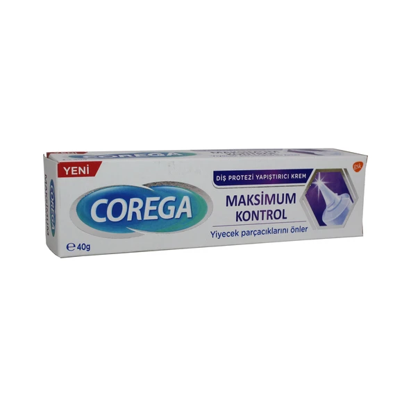 Corega Maksimum Güç Kontrol + Tutuş Diş Protezi Yapıştırıcı Krem 40 gr ürün görseli