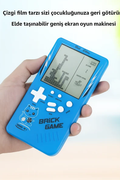 9999 in 1 Brain Game  Renkli Retro El Oyun Konsolu Oyun       Makinesi - 2