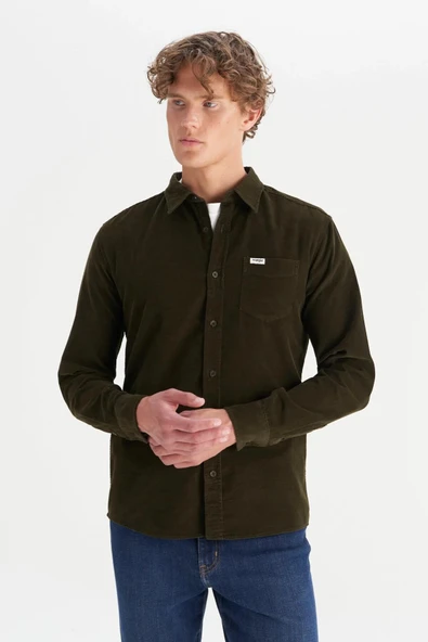 Wrangler Erkek Kadife Gömlek MW5A14AXIX - Resim 3