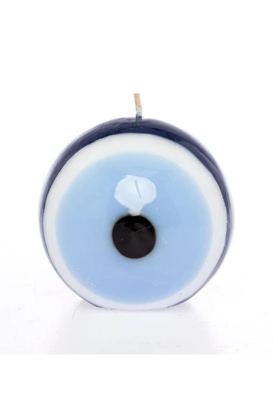 Nazar Boncuğu Yuvarlak Mum - Küçük