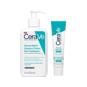 Cerave Yağlı ve Akneye Eğilim Gösteren Ciltlere Özel Temizleyici Jel 236 ML + Bakım Jeli 40 ML ürün görseli