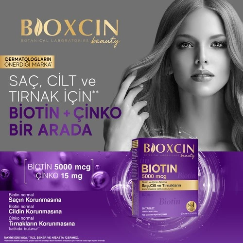 Bioxcin Biotin 5000 mcg 30 Tablet - Resim 3