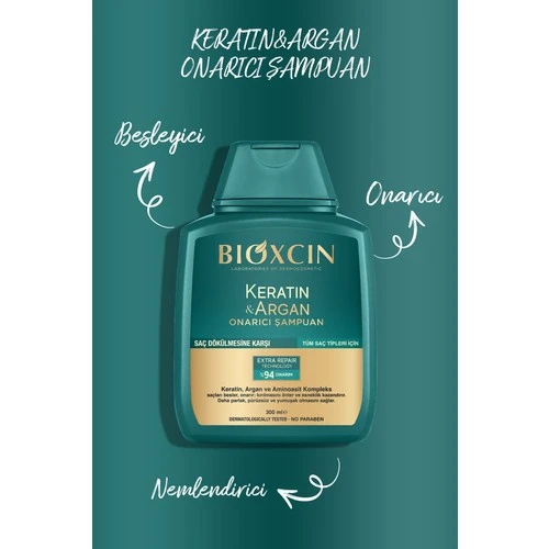 Bioxcin Şampuan Keratin Argan Onarıcı 300 ml - Resim 5