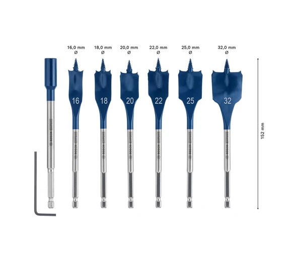 Bosch 16-32 Mm 7 Li Expert Yaprak Matkap Ucu Seti 2608900334 - Resim 2