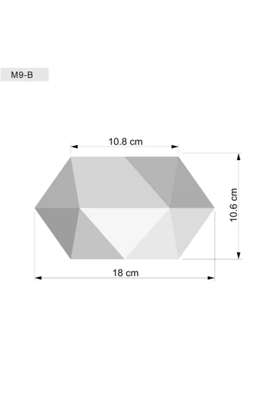 Mermer Desenli Geometrik Beton Saksıda Mandalina Ağacı 35cm - 4