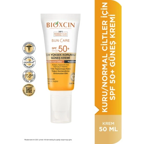Bioxcin Güneş Kremi Kuru  Normal Ciltler İçin SPF50 50 ml - Resim 2