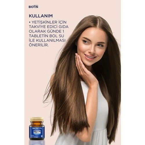 Bioxcin Biotin 5000 mg + Çinko 15 mg Tablet Biotin Şampuan Hediyeli - Resim 4