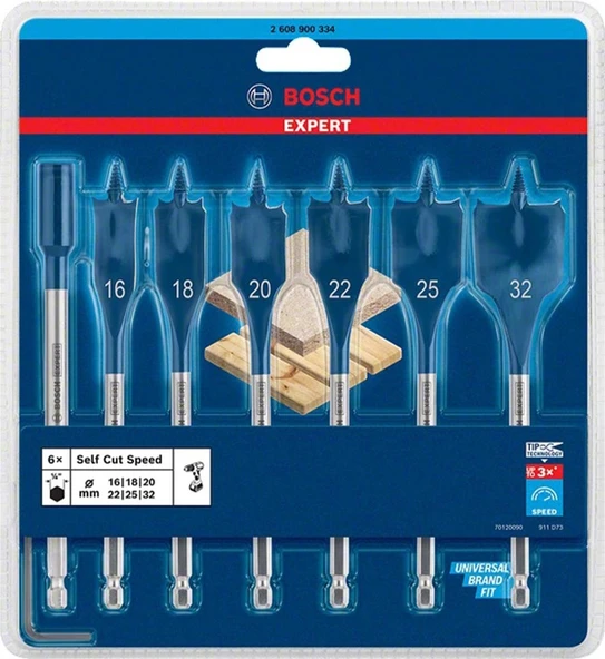 Bosch 16-32 Mm 7 Li Expert Yaprak Matkap Ucu Seti 2608900334 - Resim 3
