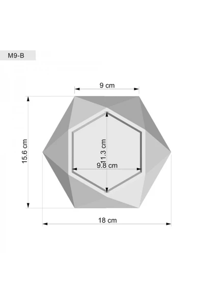 Mermer Desenli Geometrik Beton Saksıda Mandalina Ağacı 35cm - 3