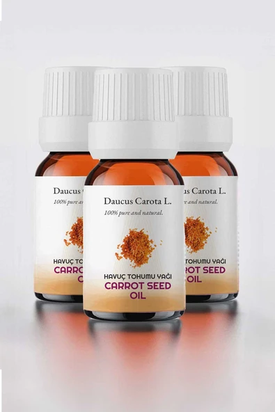 PROCLİS 3 Adet %100 Doğal Havuç Tohumu Yağı, Cam Şişe 10 ml