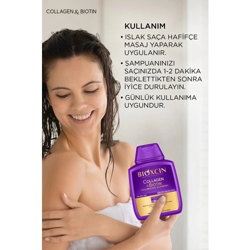 Bioxcin Collagen  Biotin Hacim Şampuanı 300 ml - 3 Al 2 Öde - Resim 2