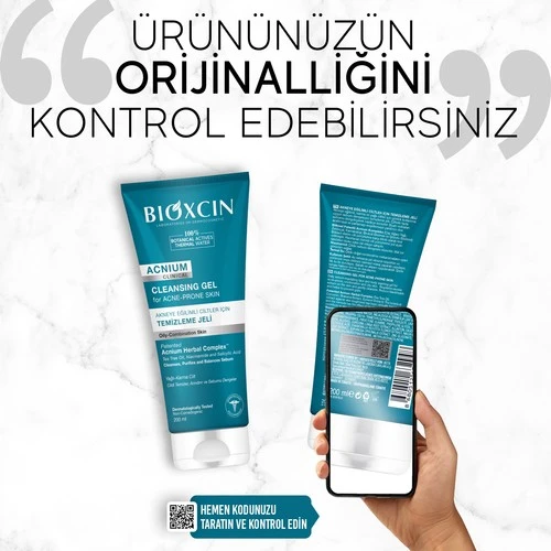 Bioxcin Acnium Yüz Yıkama Jeli Sebium Dengeleyici 200 ml - Resim 2