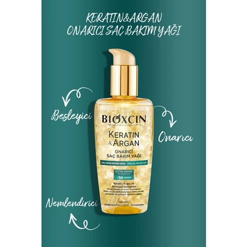 Bioxcin Saç Bakım Yağı Onarıcı Keratin  Argan 150 ml - Resim 4