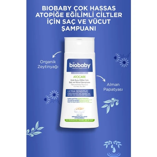 Biobaby Kuru ve Atopik Ciltler İçin Şampuan 300 ml + Krem 100 ml (Özel Fiyat Etiketli) - Resim 5