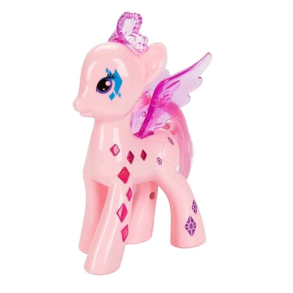Işıltılı Pony Figür - Işıklı Figür - Pembe