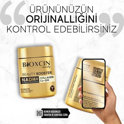 Bioxcin Beauty Booster Hidrolize Kolajen Hyalüronik Asit Nadh İçeren Tablet Takviye Edici Gıda 60 Tablet - Resim 4