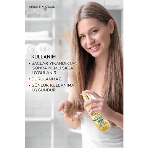 Bioxcin Saç Bakım Yağı Onarıcı Keratin  Argan 150 ml - Resim 3