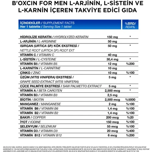 Bioxcin Mens Hair 30 Tablet - Resim 3