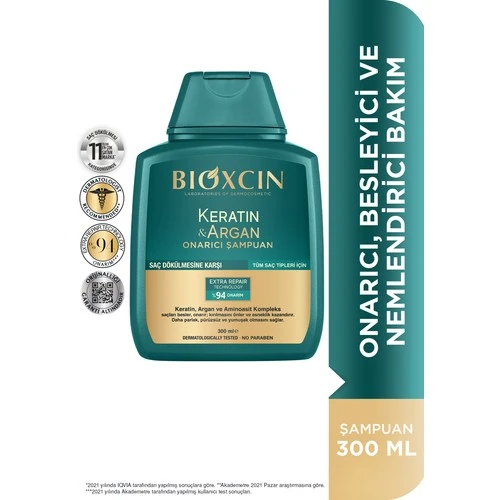 Bioxcin Şampuan Keratin Argan Onarıcı 300 ml - Resim 2