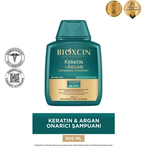 Bioxcin Keratin Ve Argan Onarıcı Şampuan 300 Ml - 3 Al 2 Öde - Resim 2