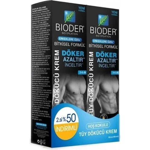 Bioder Tüy Dökücü Krem Erkek 100 ml 2li ürün görseli