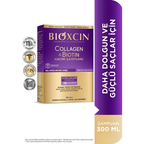 Bioxcin Collagen Biotin Hacim Şampuanı 300 ml ürün görseli