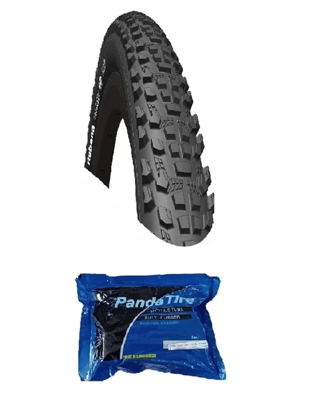 Rubena 29 Jant 29x2.10 3mm Bisiklet Dış Lastiği Siyah ST + Plus Panda İç Lastik Seti ürün görseli 1