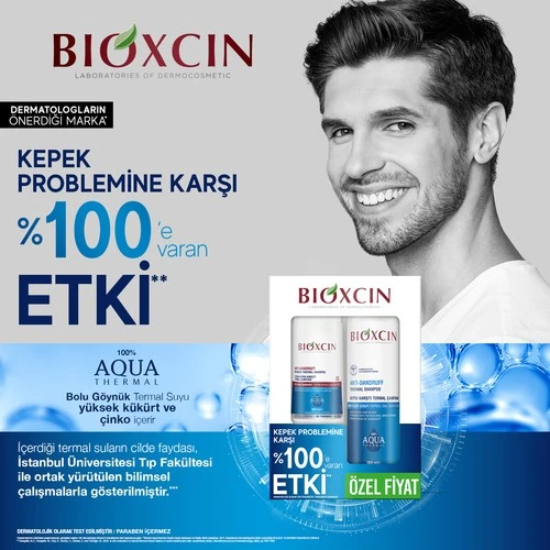 Bioxcin Aqua Kepek Karşıtı Termal Şampuan 300 ml + Yoğun Kepek Karşıtı Termal Şampuan 200 ml - Resim 4
