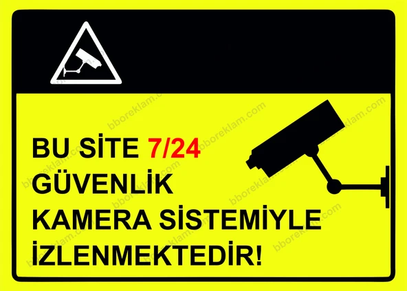 Bu Site 7/24 Güvenlik Kamera Sistemiyle İzlenmektedir! Uyarı Levhası